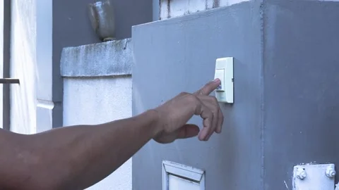 A man ring a door bell Stock Footage 152676157