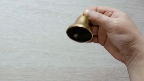 Man is ringing the bell Stock Footage