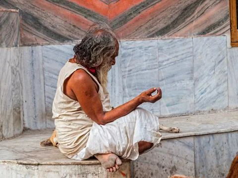 Man in Rishikesh Stock Photos