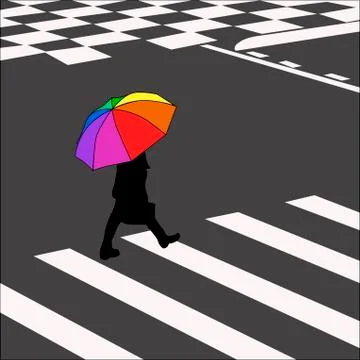 Man on the road イラスト素材