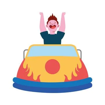 Man on the roller coaster Stock Illustration