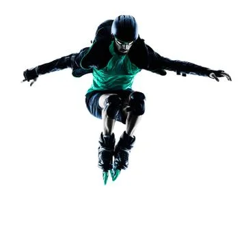 Man Roller Skater inline Blading Stock Photos