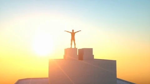 The man on the roof Stock Footage 81585447