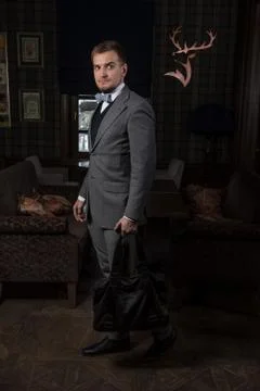 Man in the room 库存照片