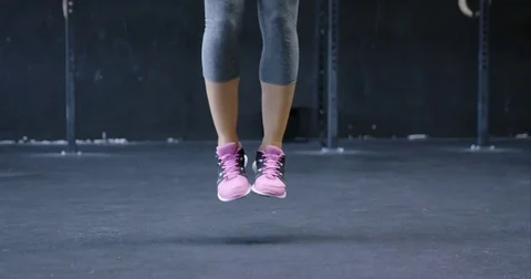 Man Rope Skipping In The Gym Stock Footage 75039852