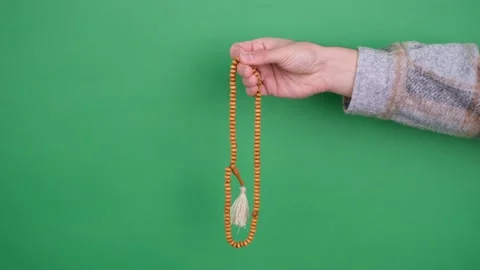 Man rosary Islam Video stock 235919913