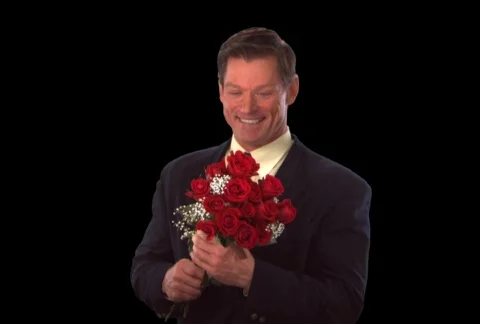 Man with Roses Stock Footage 754272