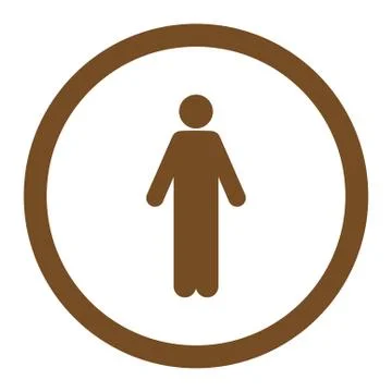 Man Rounded Vector Icon Stock Illustration