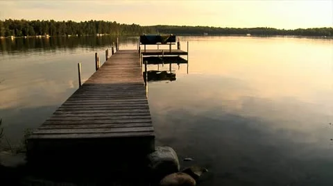 Man Run Jump Off Dock Stock Footage