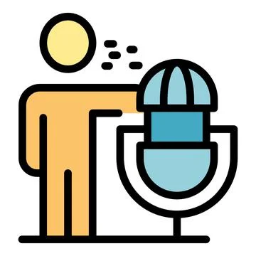 Man run online stream icon color outline vector Ilustración de archivo