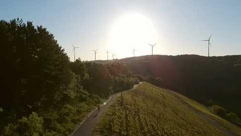 Man running against the sun Stock Footage 96703223