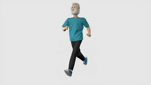 The man is running. Alpha channel. 스톡 동영상 151675950