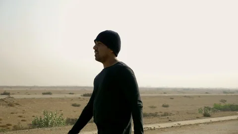 Man Running and Training for Marathon Stock Footage 96059700