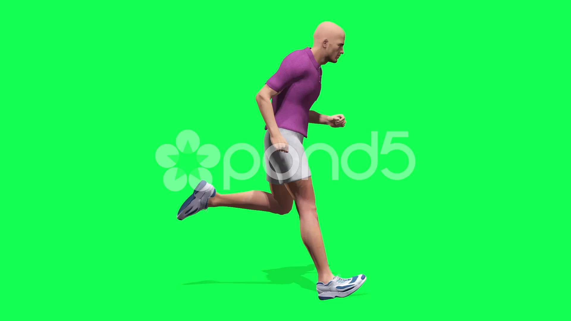 Man running in animation on green backgr... | Stock Video | Pond5