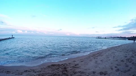 Man Running On A Beach Stock Footage 49326695