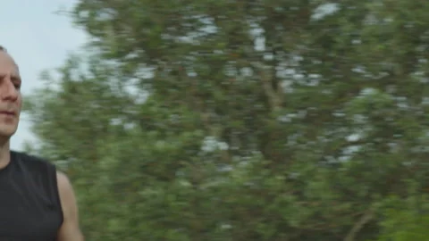 Man running close up 動画素材 130858821