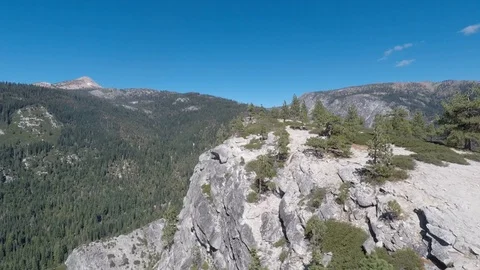 Man Running on Edge of Cliff Stock Footage 87158273