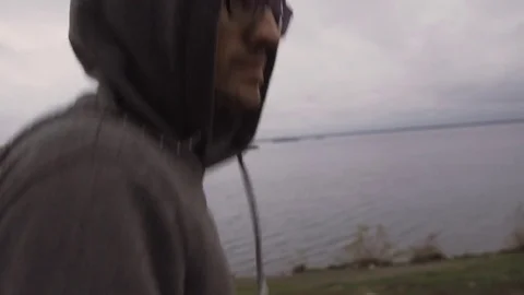 The man is running Stock Footage 82425829