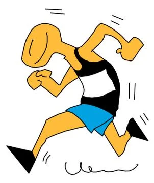A man running Stock Illustration
