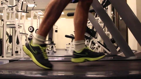 Man running indoor training Stock Footage 52673343