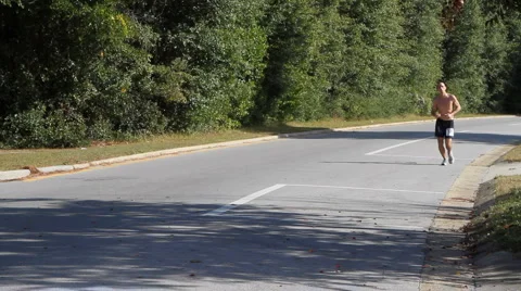 Man Running Marathon Stock Footage 978420