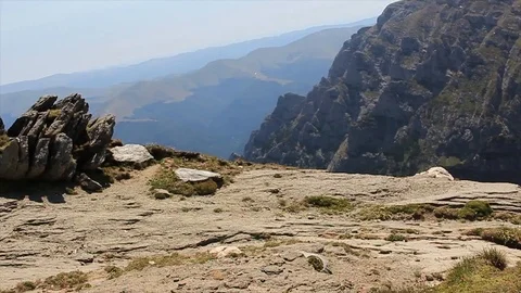Man running on the mountain Stock Footage 90814131