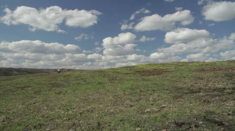 Man running the mountains Stock Footage 62542269