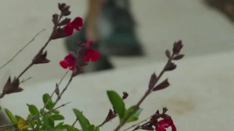 Man running outside on stairs 動画素材 130845234