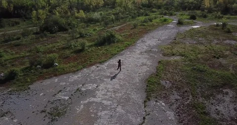 A Man Running - Pan Forwards Видео 109136143