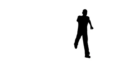 Man running passed Stock Footage 32263592