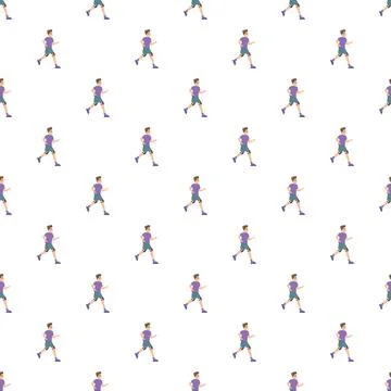 Man running pattern creating a fitness background Stock Illustration