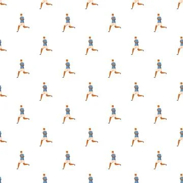 Man running pattern for sport and fitness background Stock Illustration