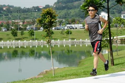 Man running Stock Photos