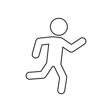 Man running pictogram Stock Illustration