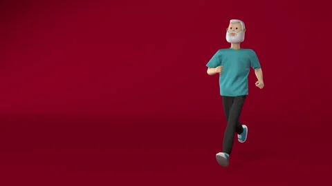 The man is running. In profile there is this man on the alpha channel. 스톡 동영상 151765010