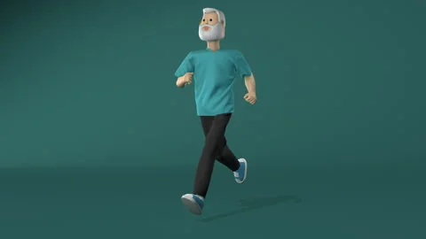 The man is running. In profile there is this man on the alpha channel. 스톡 동영상 151768966