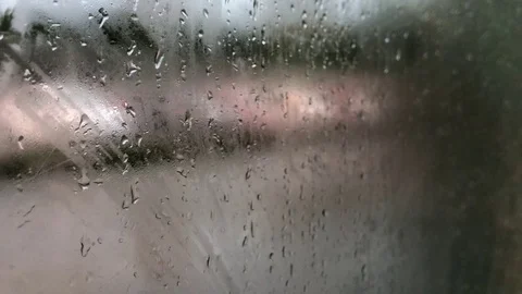 Man Running in the Rain Stock Footage 98422687