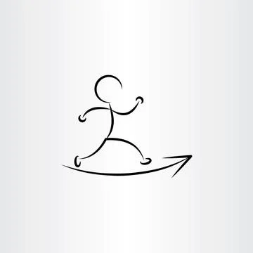 Man running runner vector illustration icon Stock Illustration