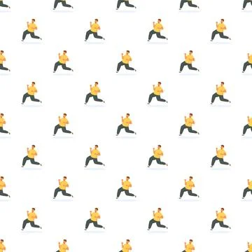 Man running seamless pattern for active lifestyle Stock Illustration
