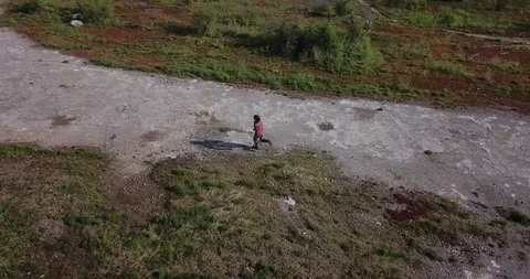 A Man Running - Tracking Shot Stock-Footage 109136142