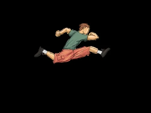 Man Running - Transparent Background Stock Footage 84647761