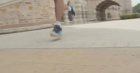 A man running - wide shoot Video stock 146096672