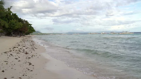 Man runs on the beach Stock Footage 91364876