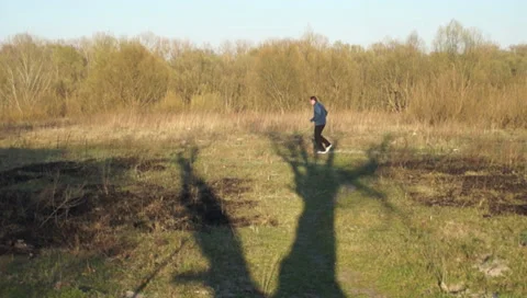 A man runs 스톡 동영상 36765926