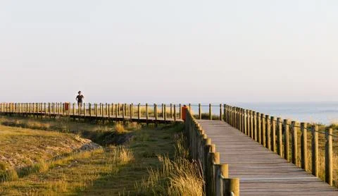 Man Runs on Pathway Stock Photos