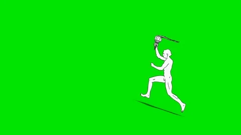 MAN RUNS WITH TORCH Video stock 87942383