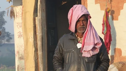 Man in Rural Nepal Stock Footage 73419979