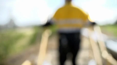 Man In Safety Gear Stock Footage 35010649