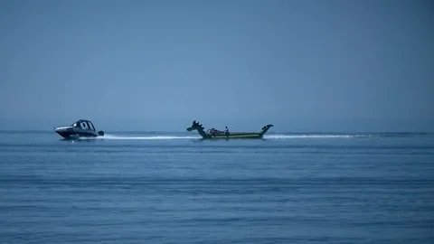 Man sails on a dragon Video stock 113005555