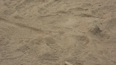 Man in Sandals Walking in the Dirt Stock Footage 90140077